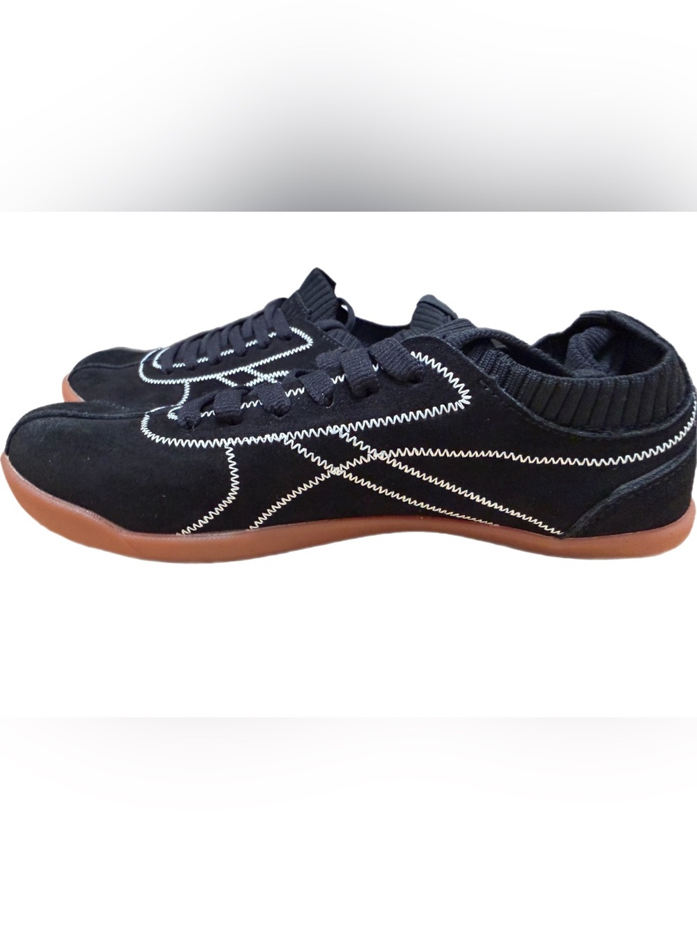 WHITIN Women's Shoes 6.5 Barefoot Pre~Owned Minimalist Blk Gum Sole Wide Toe Box